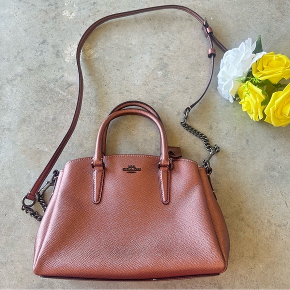 Coach Metallic Pink Handbag - Picture 1 of 14